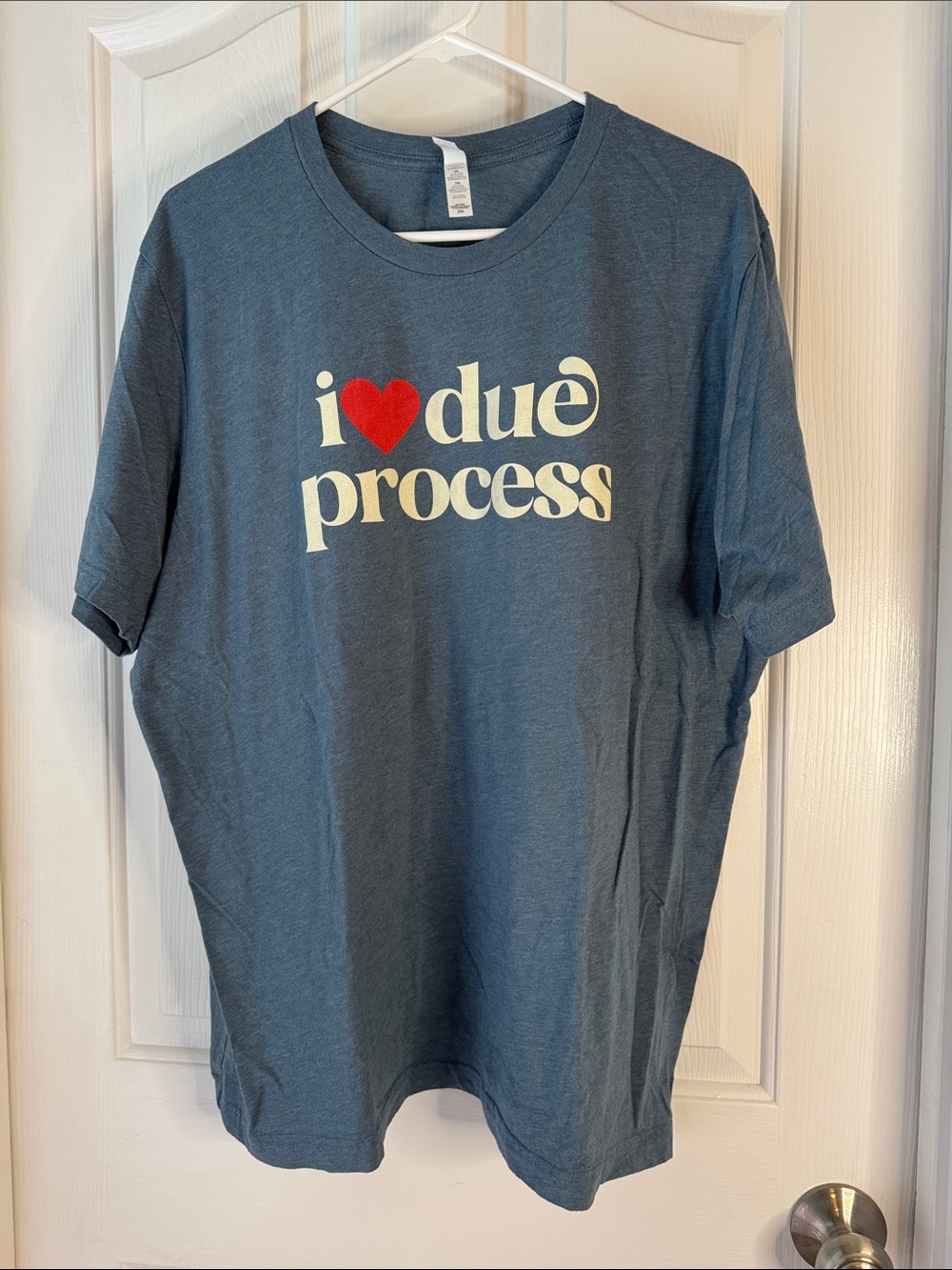 Bella Canvas Blue 'I ♥ due process' Graphic Tee